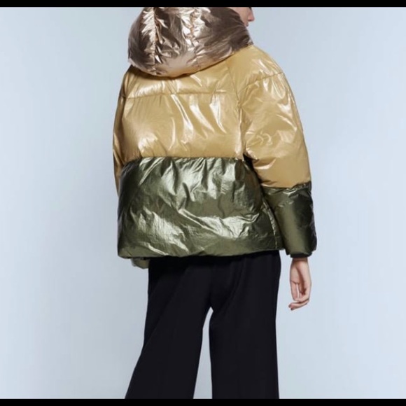 Zara Color Block Puffer Jacket. - Picture 6 of 6
